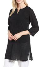 Women's Eileen Fisher Stretch Organic Cotton Tunic, Size - Black