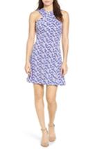 Women's Michael Michael Kors Carnations Cross Neck Fit And Flare Dress