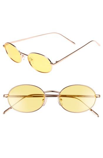 Women's Prive Revaux X Madelaine Petsch The Candy 50mm Round Sunglasses - Gold/ Yellow