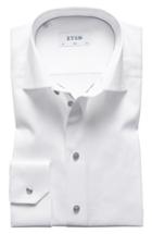 Men's Eton Slim Fit Twill Dress Shirt With Grey Details .5 - White