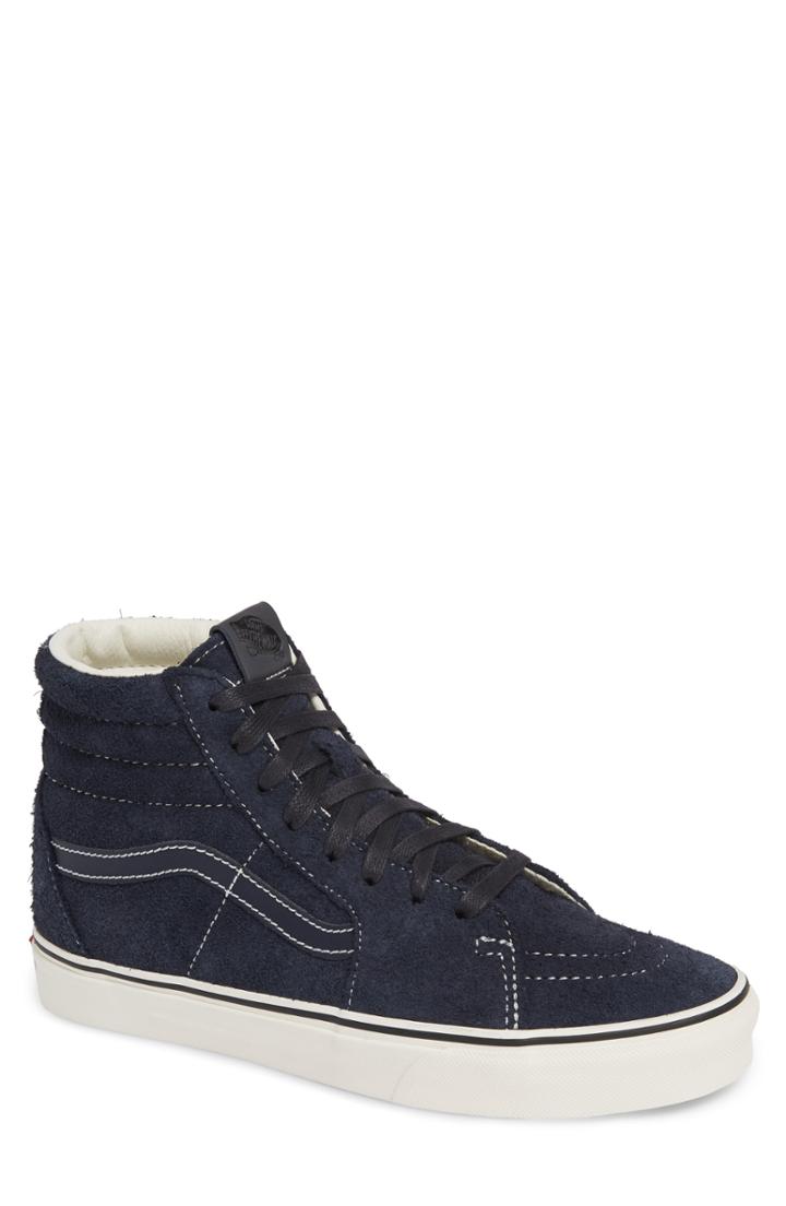 Men's Vans Sk8-hi Hairy Suede Sneaker .5 M - Grey
