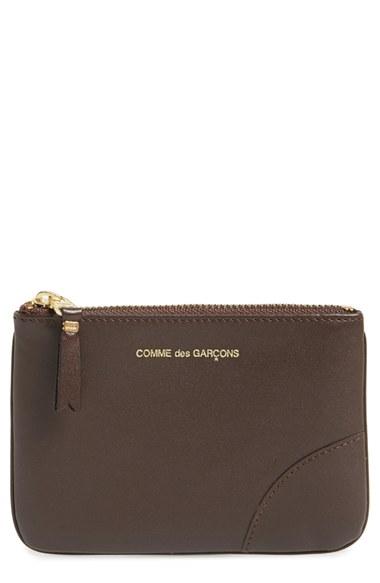 Men's Comme Des Garcons Leather Pouch - Brown