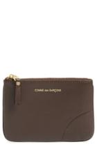 Men's Comme Des Garcons Leather Pouch - Brown