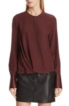 Women's Rag & Bone Max Silk Charmeuse Blouse, Size - Burgundy