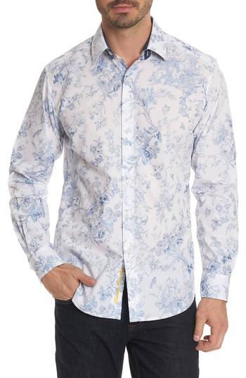 Men's Robert Graham Rider Classic Fit Sport Shirt - White