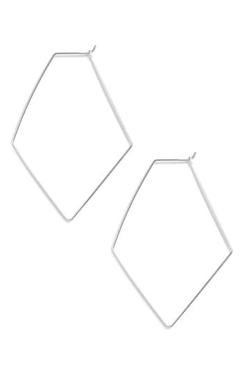 Women's Argento Vivo Rhombus Hoop Earrings