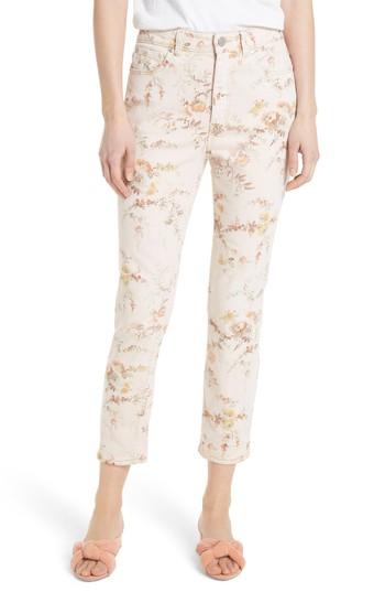 Women's La Vie Rebecca Taylor Belle Bouquet Ines Ankle Jeans - Ivory