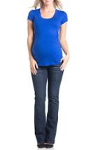 Women's Lilac Clothing 'hailey' Ruched Maternity Tee