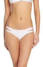 Women's Luli Fama Zig Zag Reversible Cutout Bikini Bottoms - White