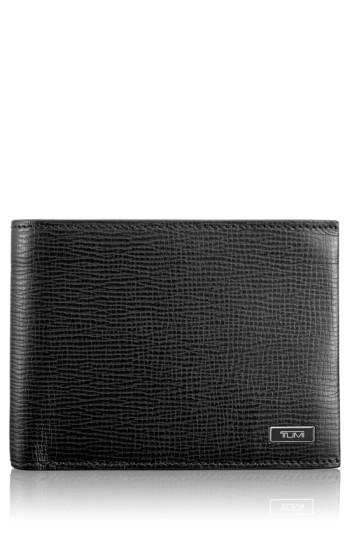 Men's Tumi 'monaco' Global Leather Wallet With Coin Pocket - Black