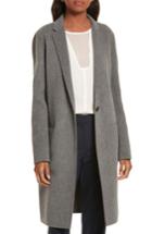 Women's Theory New Divide Wool & Cashmere Coat, Size - Grey