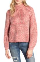 Women's Bp. Marled Puff Sleeve Sweater, Size - Red