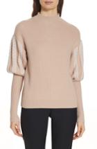 Women's Jonathan Simkhai Knit Puff Sleeve Sweater - Beige