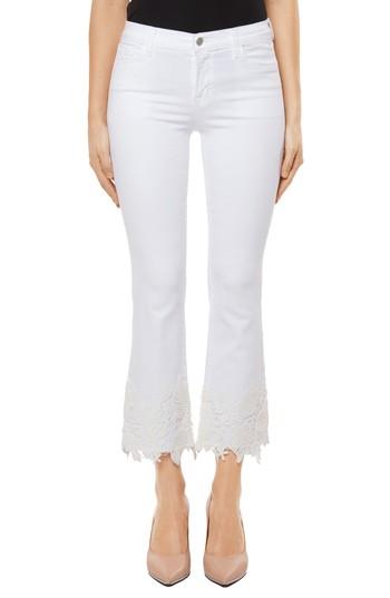 Women's J Brand Selena Crop Bootcut Jeans - White