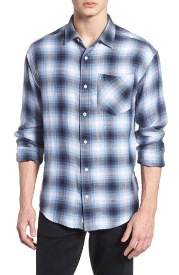 Men's Original Penguin Relaxed Fit Plaid Shirt - Blue