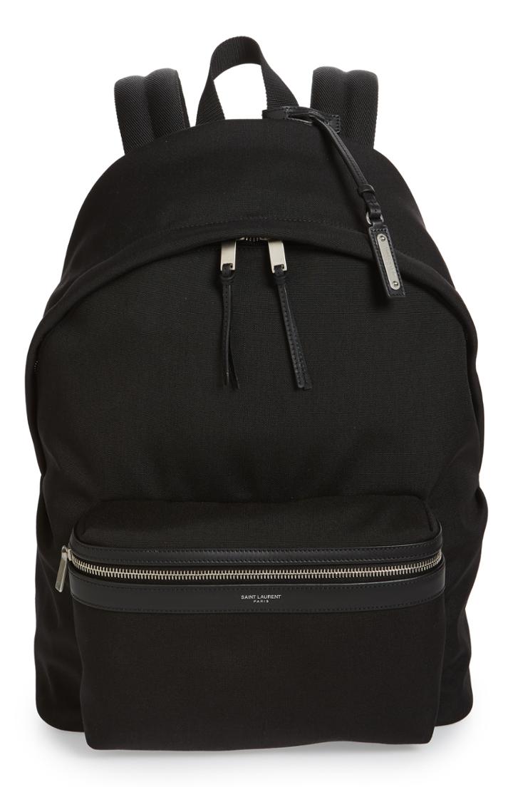 Men's Saint Laurent Canvas Backpack -