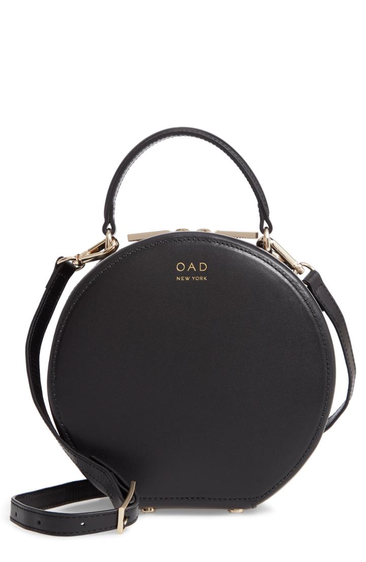 Oad New York Mini Circle Pebbled Leather Satchel - Beige