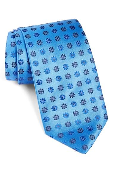 Men's Eton Floral Silk Tie, Size - Red