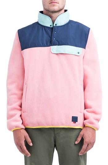 Men's Herschel Supply Co. Fleece Pullover, Size - Pink