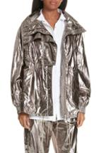 Women's Grey Jason Wu Metallic Foil Jacket - Metallic