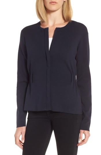 Women's Emerson Rose Peplum Zip Sweater - Blue