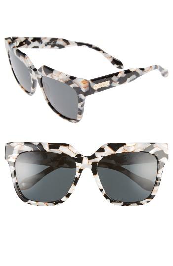 Women's Sonix Avalon 57mm Retro Sunglasses - Luxe Marble/ Black Solid