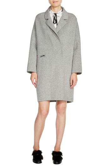 Women's Maje Zip Pocket Double-face Coat - Grey