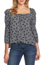 Women's Cece Square Neck Gingham Top