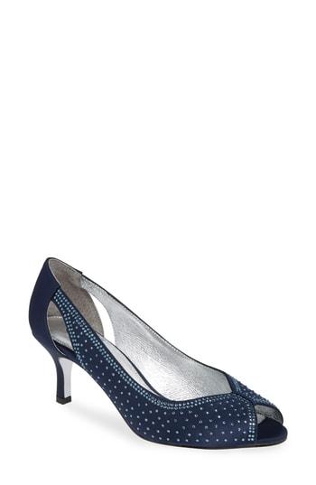 Women's Adrianna Papell Jenna Peep Toe Pump .5 M - Blue