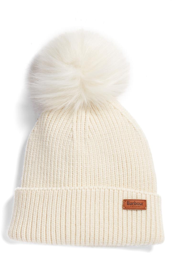 Women's Barbour Dove Pom Beanie -