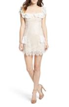 Women's Embroidered Lace Off The Shoulder Dress - Ivory