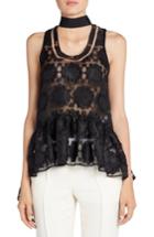 Women's Fendi Daisy Fil Coupe Top Us / 38 It - Black