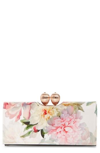 Women's Ted Baker London Painted Posie Leather Matinee Wallet -