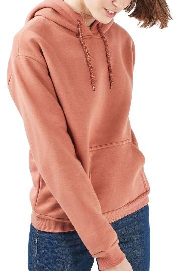 Women's Topshop Oversize Hoodie Us (fits Like 0) - Metallic