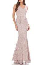 Petite Women's Js Collections Lace Mermaid Gown P - Pink