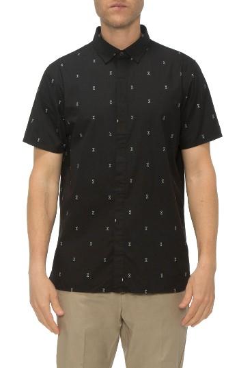 Men's Tavik 'dresden' Woven Shirt, Size - Black