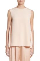 Women's Adam Lippes Knot Back Silk Crepe Top - Coral