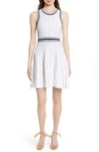 Women's Milly Ribbed Knit Fit & Flare Dress, Size - White