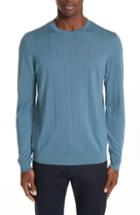 Men's Emporio Armani Ribbed Wool Blend Crewneck Sweater