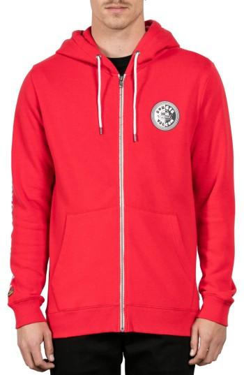 Men's Volcom X Burger Records Hoodie - Red