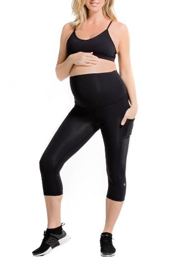 Women's Amari Serenity Maternity Capri Leggings - Black