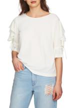 Women's 1.state Ruffle Tie Sleeve Blouse, Size - Ivory