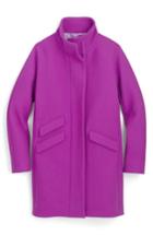 Women's J.crew Stadium Cloth Cocoon Coat - Purple