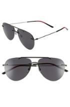 Men's Gucci 60mm Rimless Aviator Sunglasses - Ruthenium