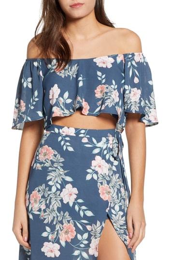 Women's Leith Flutter Crop Top - Grey