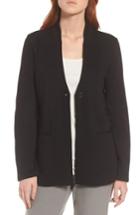 Women's Eileen Fisher Tencel Blend Knit Blazer, Size - Black