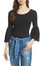 Women's Frame Bell Sleeve Bodysuit - Black