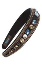Tasha Chunky Crystal Embellished Headband, Size - Blue