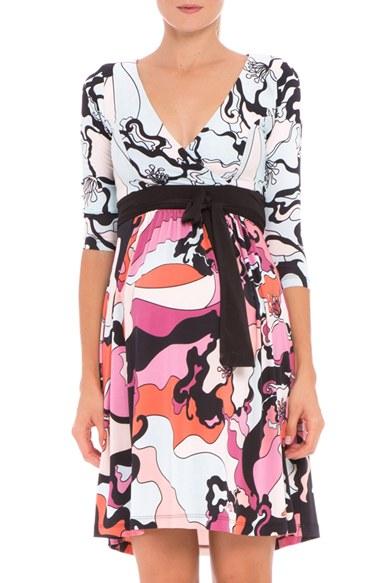 Women's Olian 'tamara' Print Maternity Dress