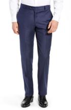 Men's Hickey Freeman Classic Fit Solid Flannel Trousers R - Blue